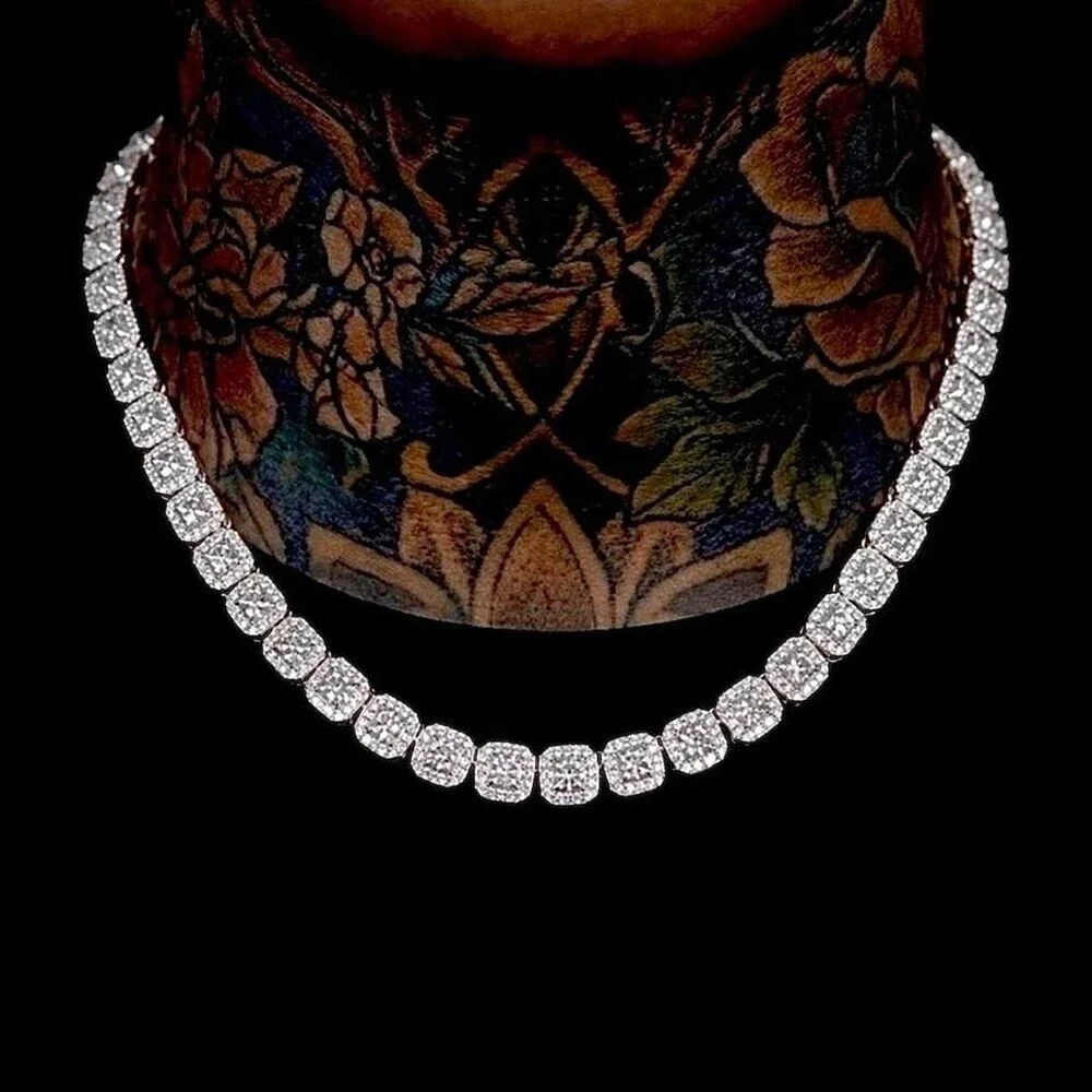 Iced Out Octagon Cluster Tennis chain 20inch